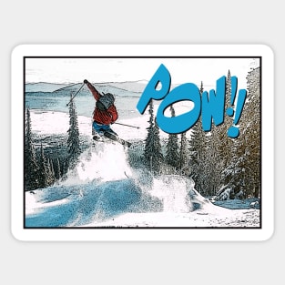 POW Powder Skier Sticker